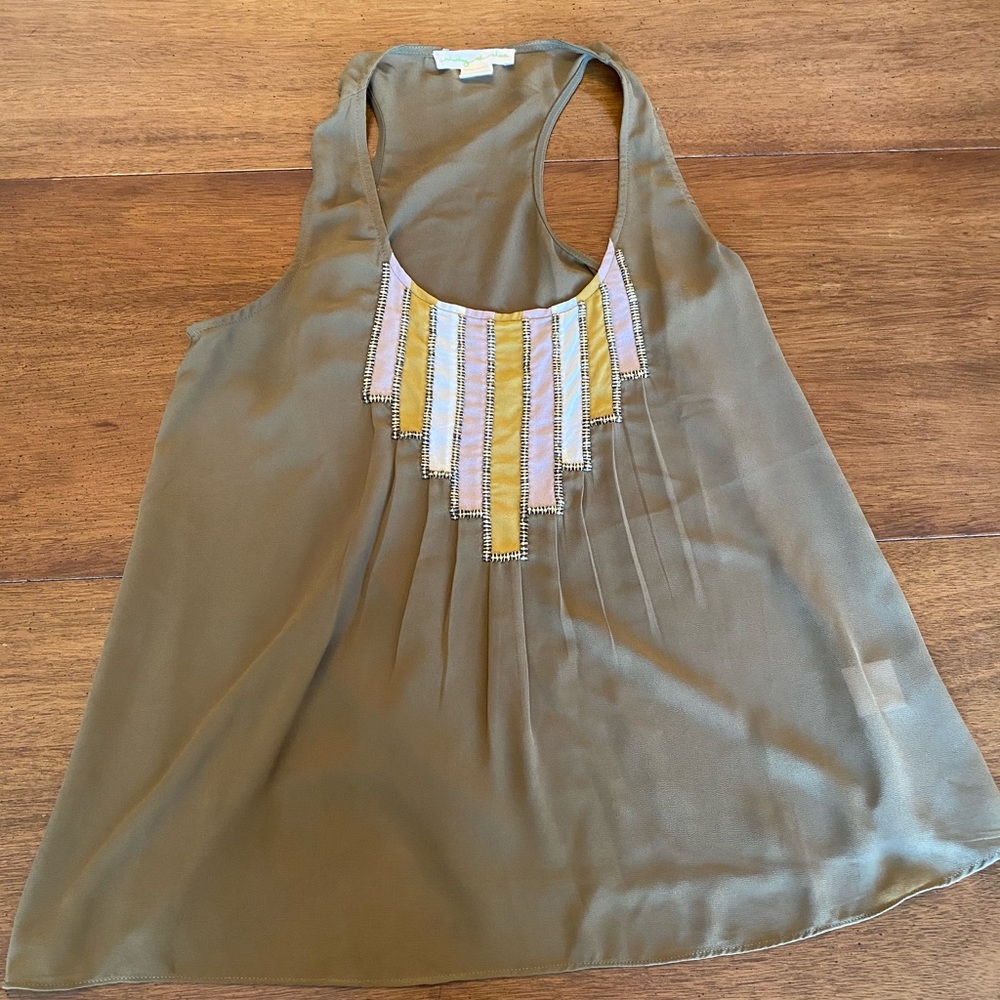 Urban Outfitters Staring at Stars Bead Green Top